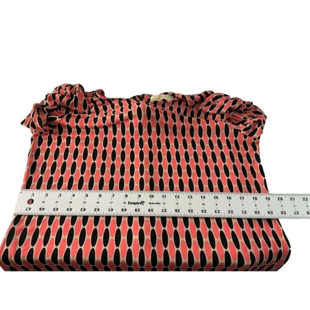 Michael Kors Coral Black‎ Geometric Sheath Dress Large 3/4 Sleeve Office - Picture 12 of 14